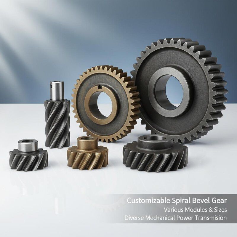 Customizable High Precision Spiral Bevel Gear with HRC 58-62 Hardness for Mechanical Power Transmission