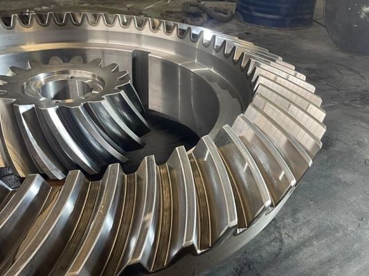 Custom Large Module Casting Steel Bevel Gear Crusher Gear High Torque Capacity